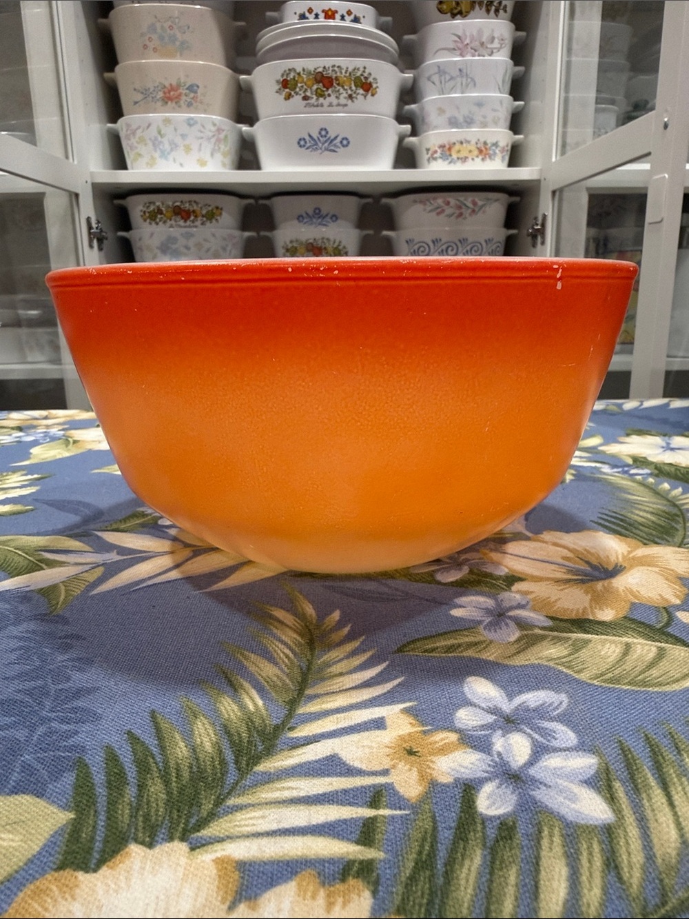 Fire King Orange to Yellow Ombre Mixing Bowl
